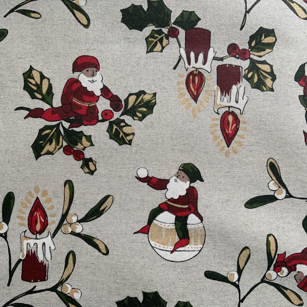 Father Christmas French Oilcloth